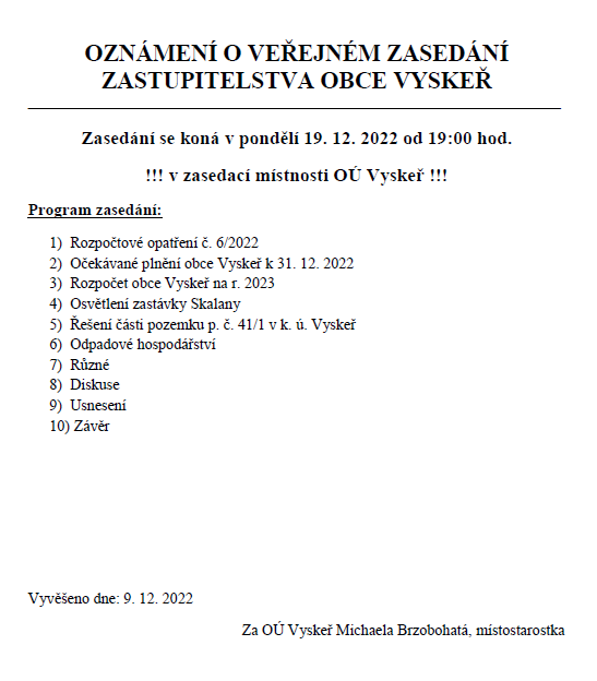 Zasedání 19122022