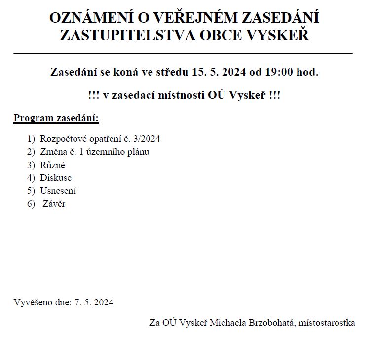 Zasedání 15052024